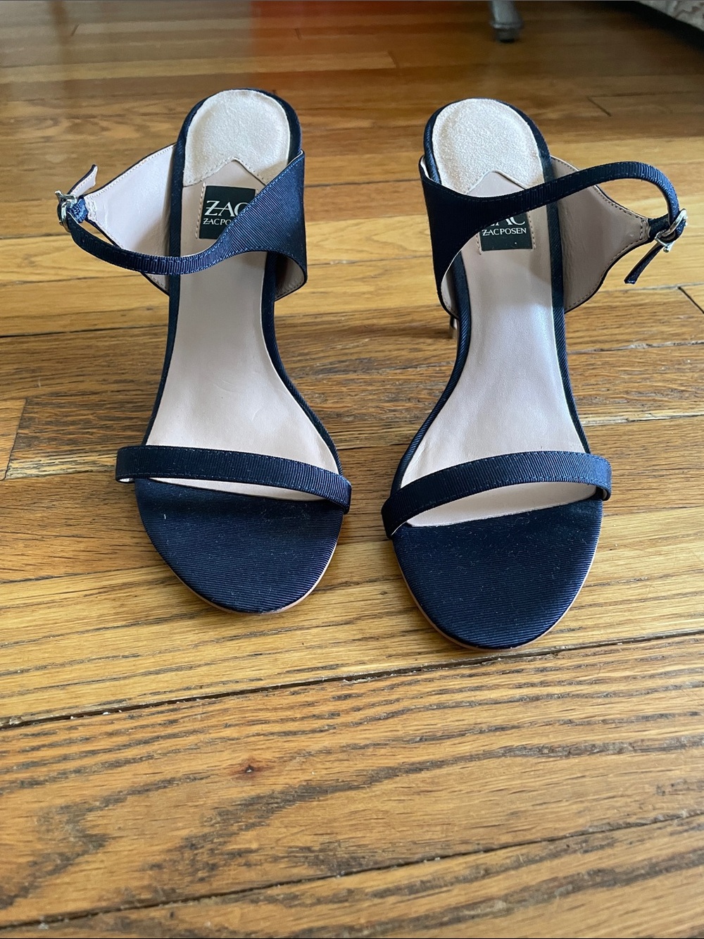 ZAC Zac Posen Midnight Navy Ankle-Strap Heels